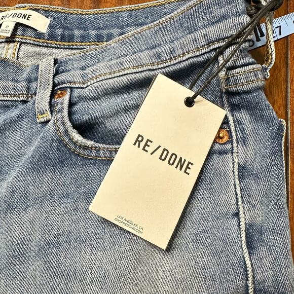 NWT RE/DONE Originals 90s High Rise Ankle Crop Jeans Medium Blue Women 31 - Picture 6 of 11